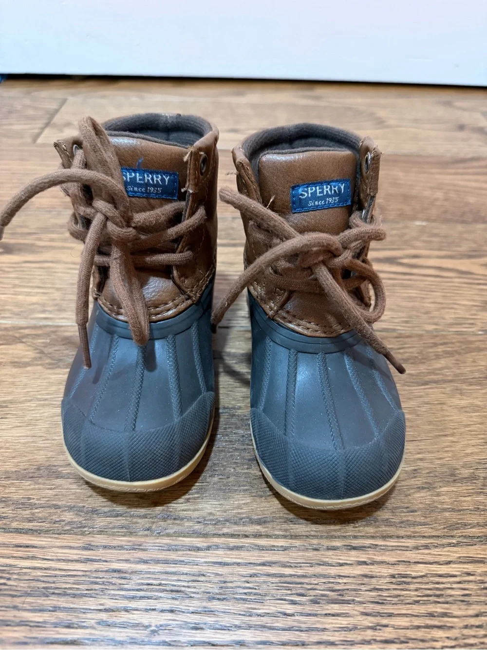 Sperry Toddler Brown and Gray Duck Boots
